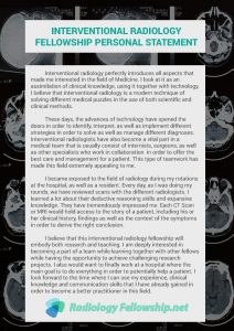 interventional radiology fellowship personal statement sample