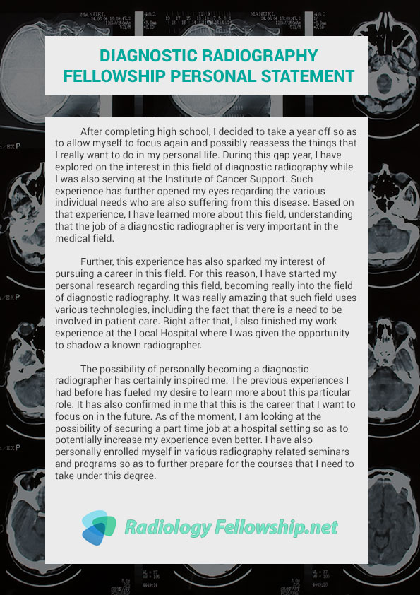 Diagnostic Radiography Personal Statement Tips & Examples Radiology