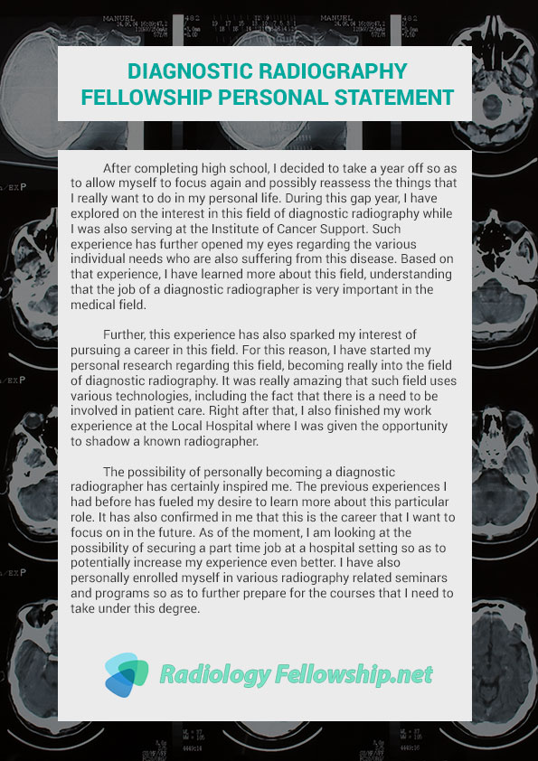 radiography personal statement examples